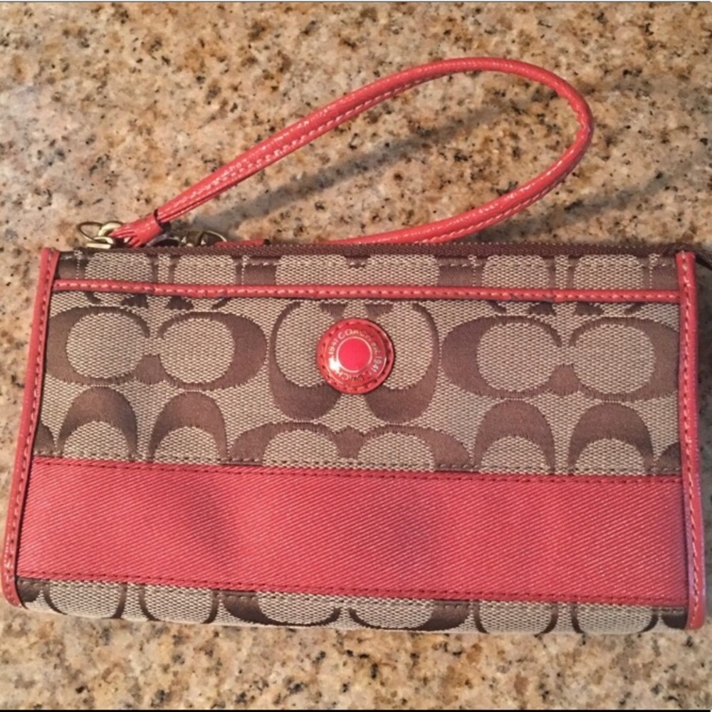 Coach large wallet wristlet